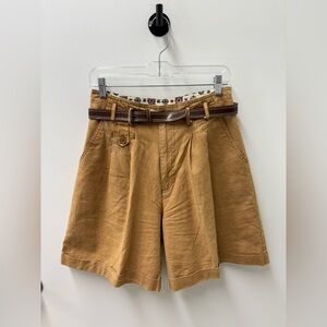 Vintage Hunters Run Women's Tan Shorts with Belt
